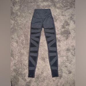 Lululemon Gray Mesh Cutout Leggings XS